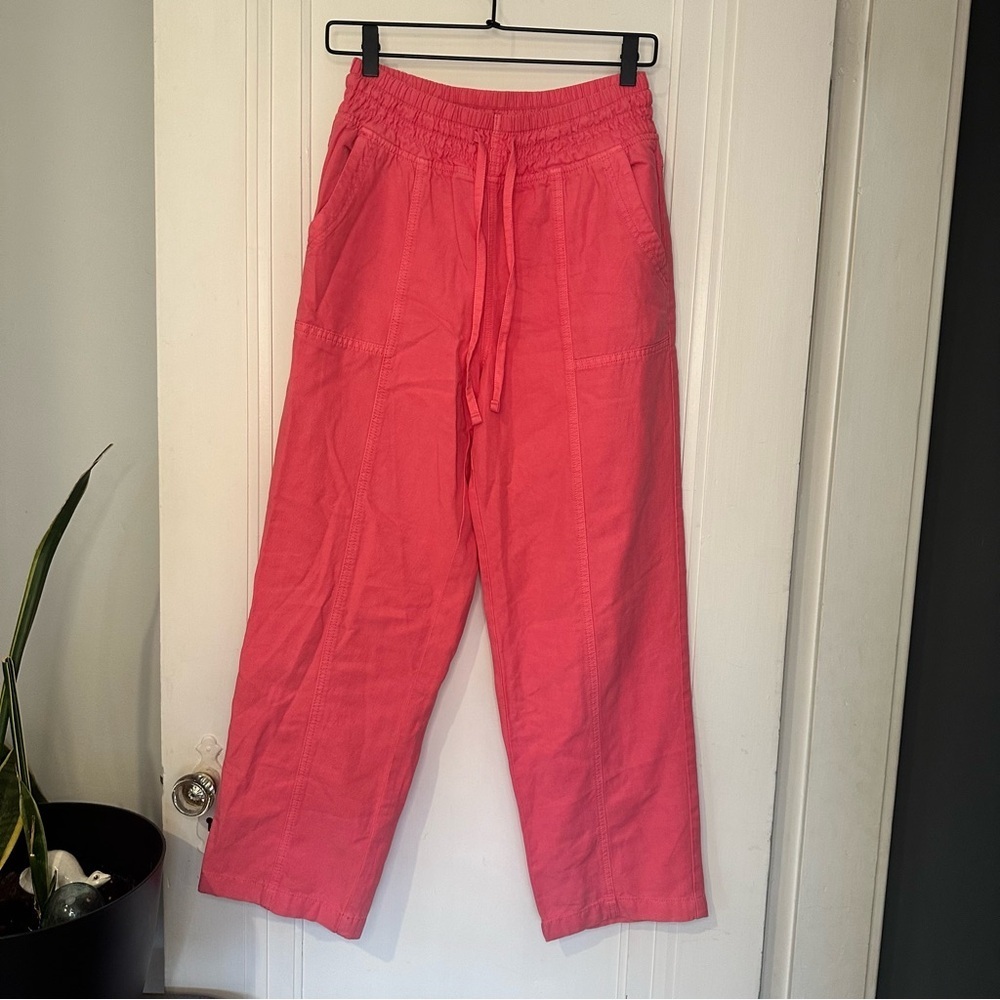 Aerie Pink Elastic Waist Casual Pants